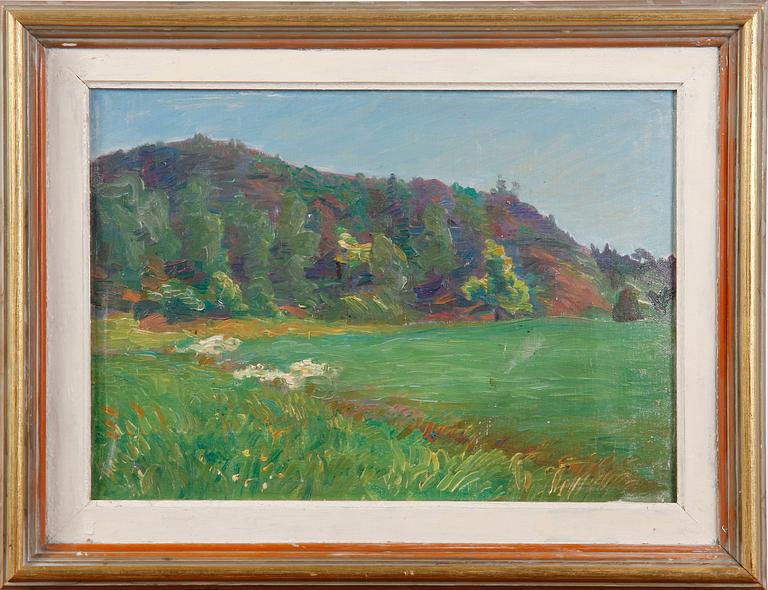 OKÄNDA KONSTNÄRER, 2 st. Olja på pannå, varav en sign.