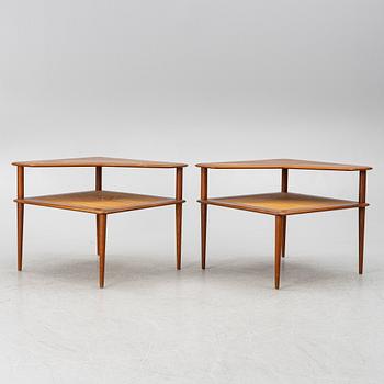 Peter Hvidt & Orla Mølgaard Nielsen, a pair of 'Minerva' tables, France & Son, Denmark, 1960's.