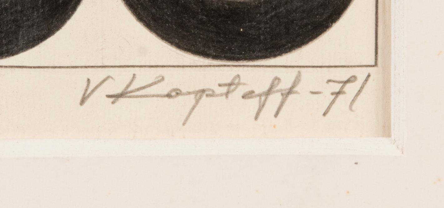 VLADIMIR KOPTEFF, pencil drawings, 3 pcs, signed and dated.