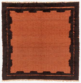 A flat weave rug with rya relief, approx. 200 x 190 cm.