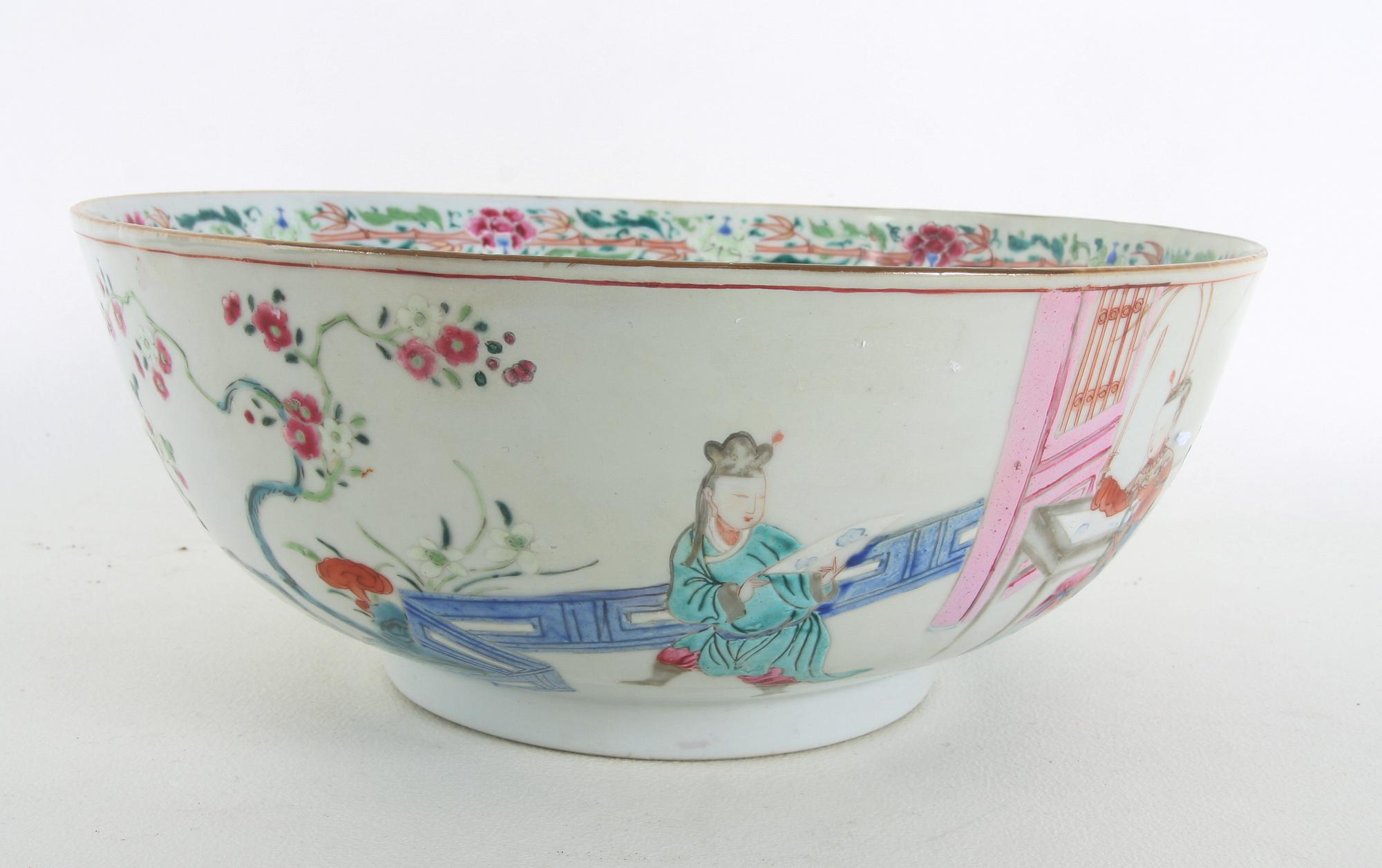 BÅLSKÅL, porslin, Kina, Qianlong, 1700-tal.