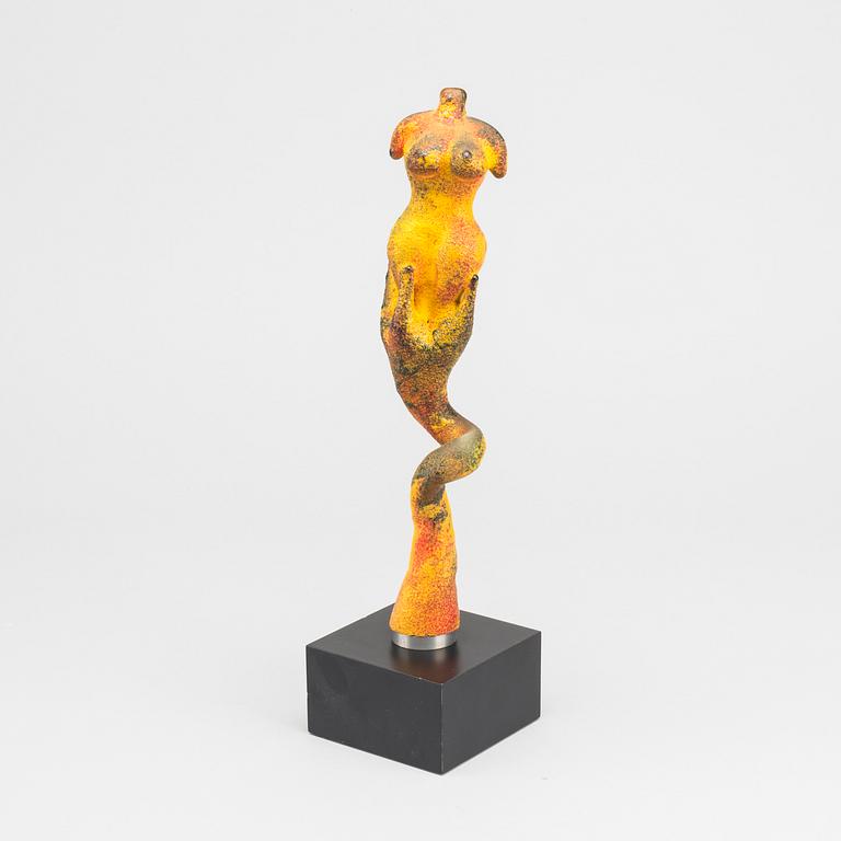 KJELL ENGMAN, a signed glass sculpture, Kosta Boda later part of the 20th century.