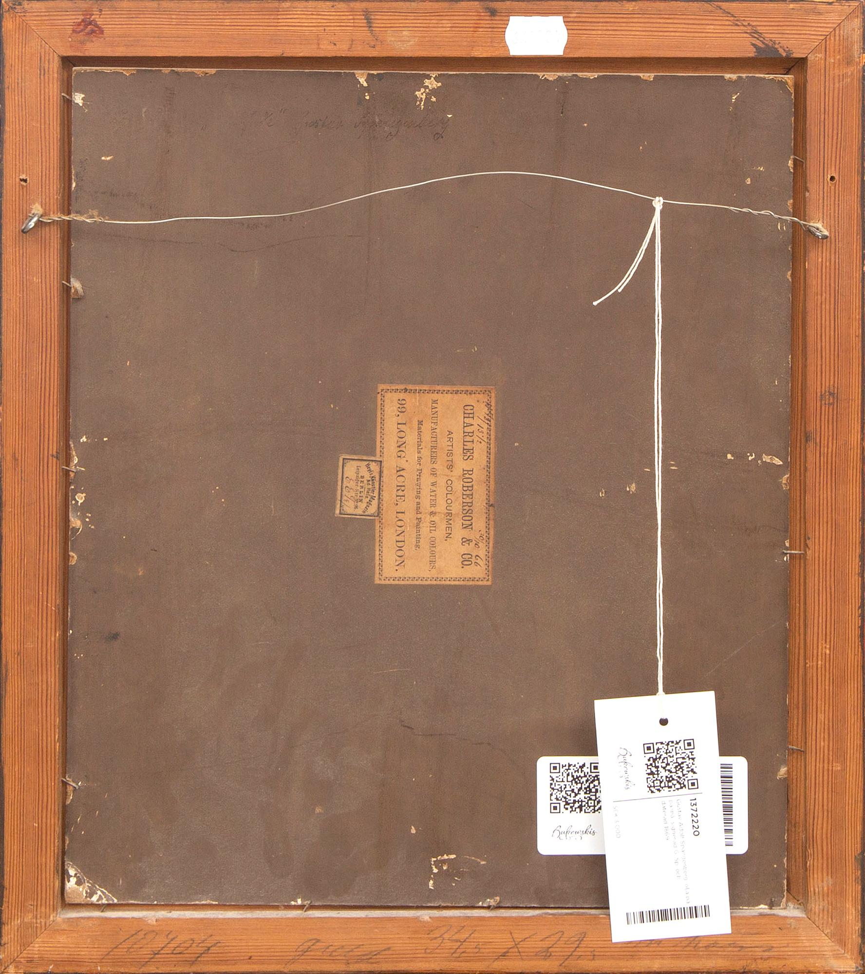 Gustav Adolf Spangenberg, a signed and dated oil on panel.