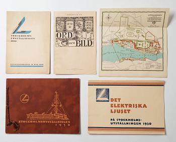 THE STOCKHOLM 1930 FAIR, 34 pcs of booklets, tickets and other memorabilia.