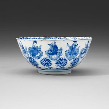 350. SKÅL, porslin. Qingdynastin, Kangxi (1662-1722).