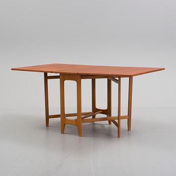 DROP LEAF TABLE, model nr 4, made by Kleppes Møbelfabrik, further development of Bendt Winge's design, 1950s/60s.