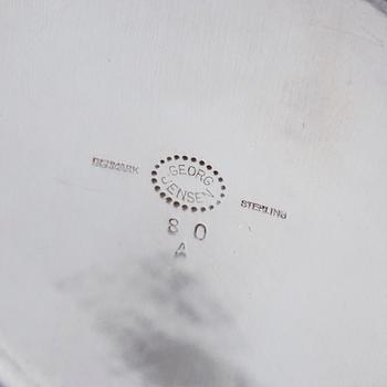 GEORG JENSEN, kaffeservis, 3 delar, sterlingsilver. Köpenhamn, Danmark, efter 1945, design nr 80.