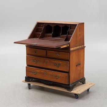 A pinewood secretaire, 18th Century.
