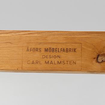 Carl Malmsten, Dining table with 6 chairs, “Ambassadör”, second half of the 20th century.