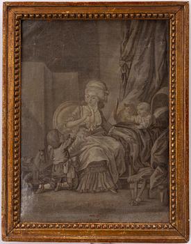 Unknown artist, 18th century, Nursery interior.