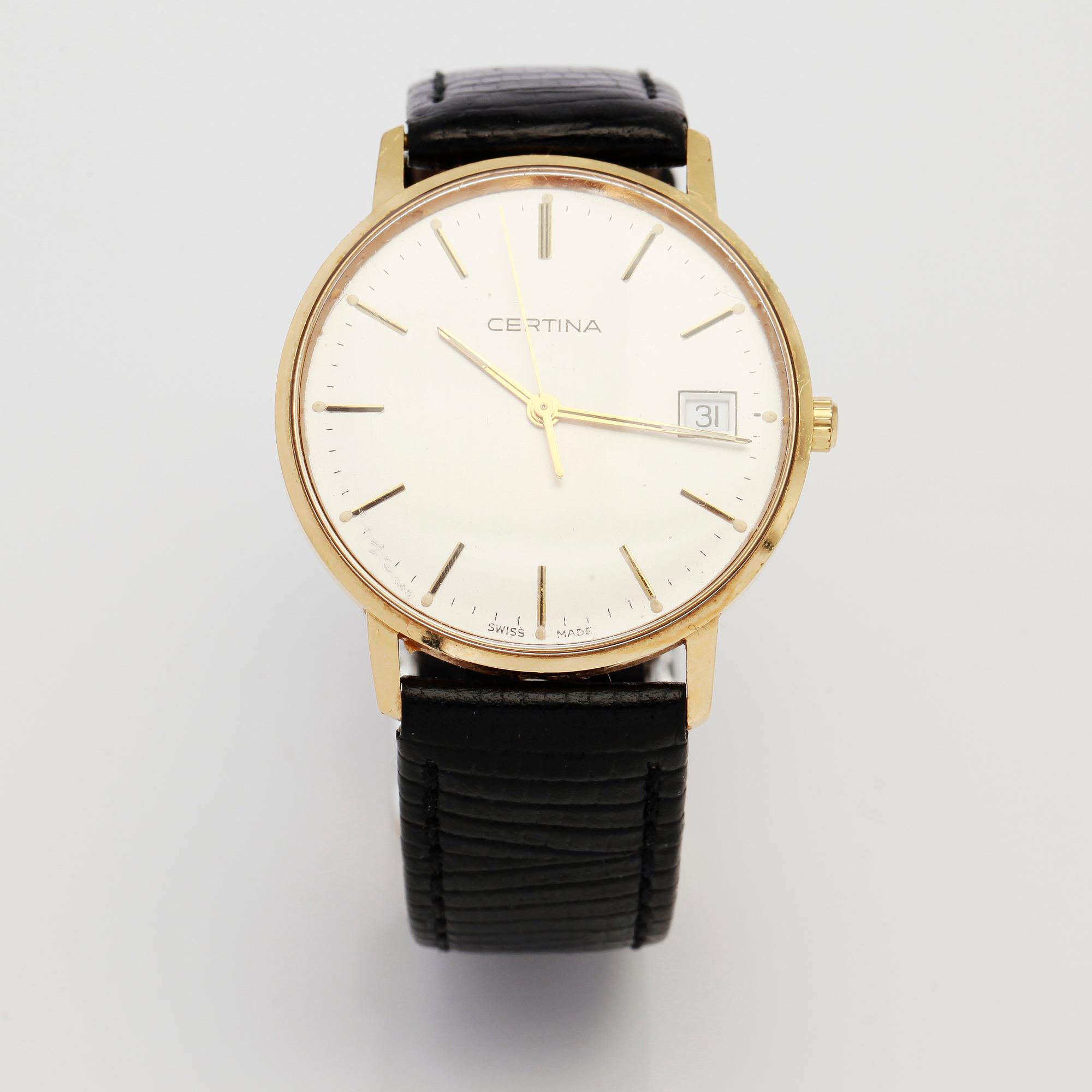 ARMBANDSUR, 18K guld, Certina, 1900-talets andra hälft.