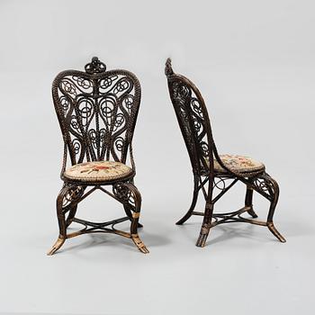 KORGSTOLAR, ett par, 1800-tal.