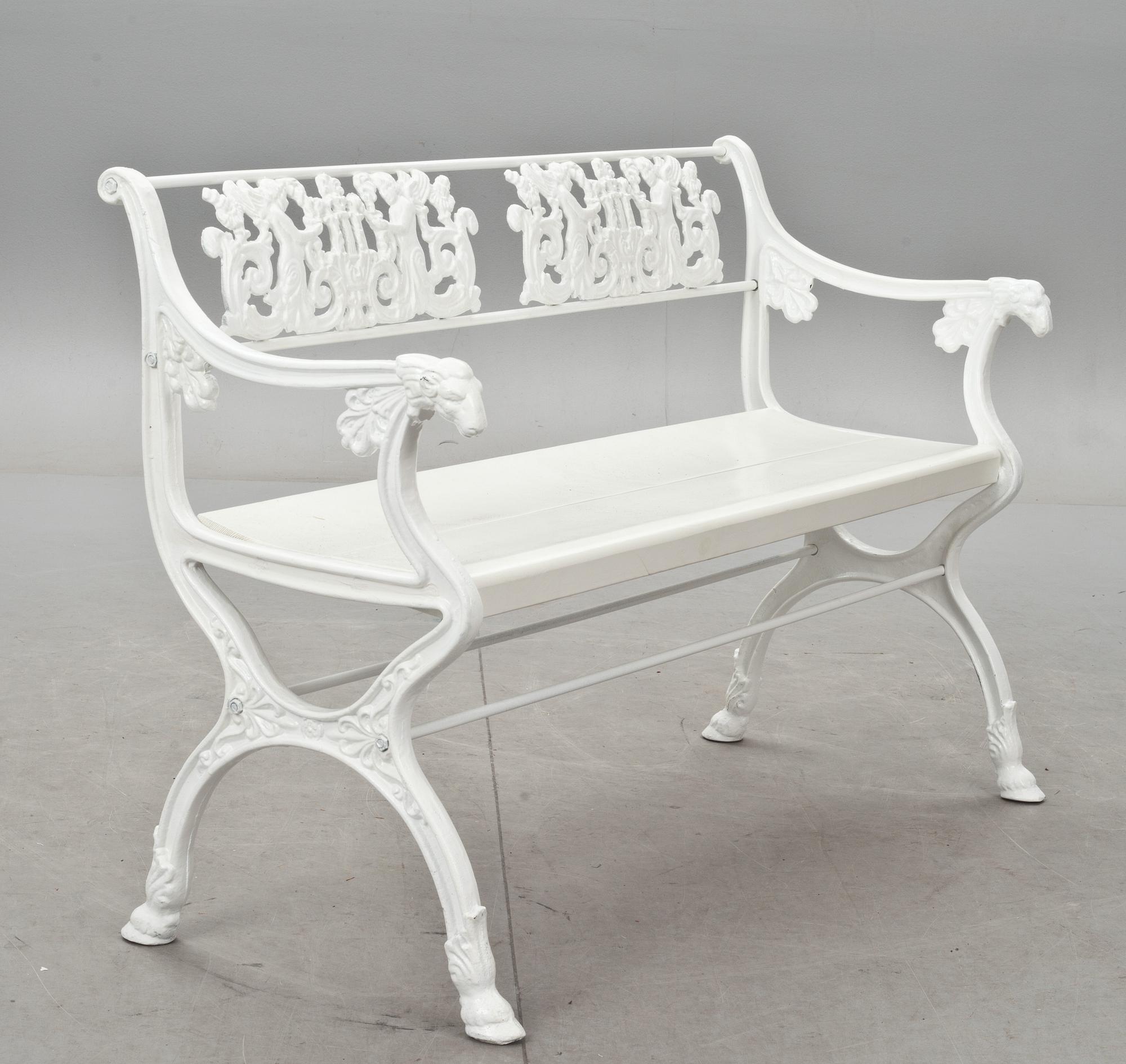 PARKBÄNK, efter design av Karl Friedrich Schinkel, 1900-tal.