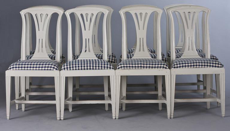 STOLAR 12 st, Gustaviansk stil, IKEA, 1900-tal.