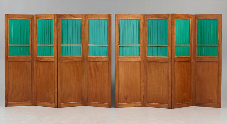 A pair of Directoire room dividers, presumably Russia around year 1800.