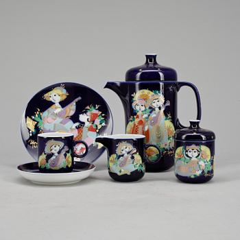 SERVISDELAR, 27 st, Björn Wiinblad, Rosenthal, 1900-talets andra hälft.