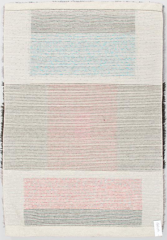 Katri Mattila, A Finnish long pile rug. Circa 165x115 cm.