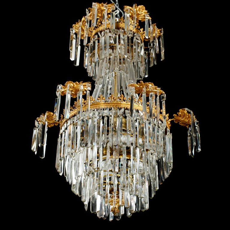 LJUSKRONA, oscariansk, 1800-talets andra hälft. Höjd ca 95 cm.