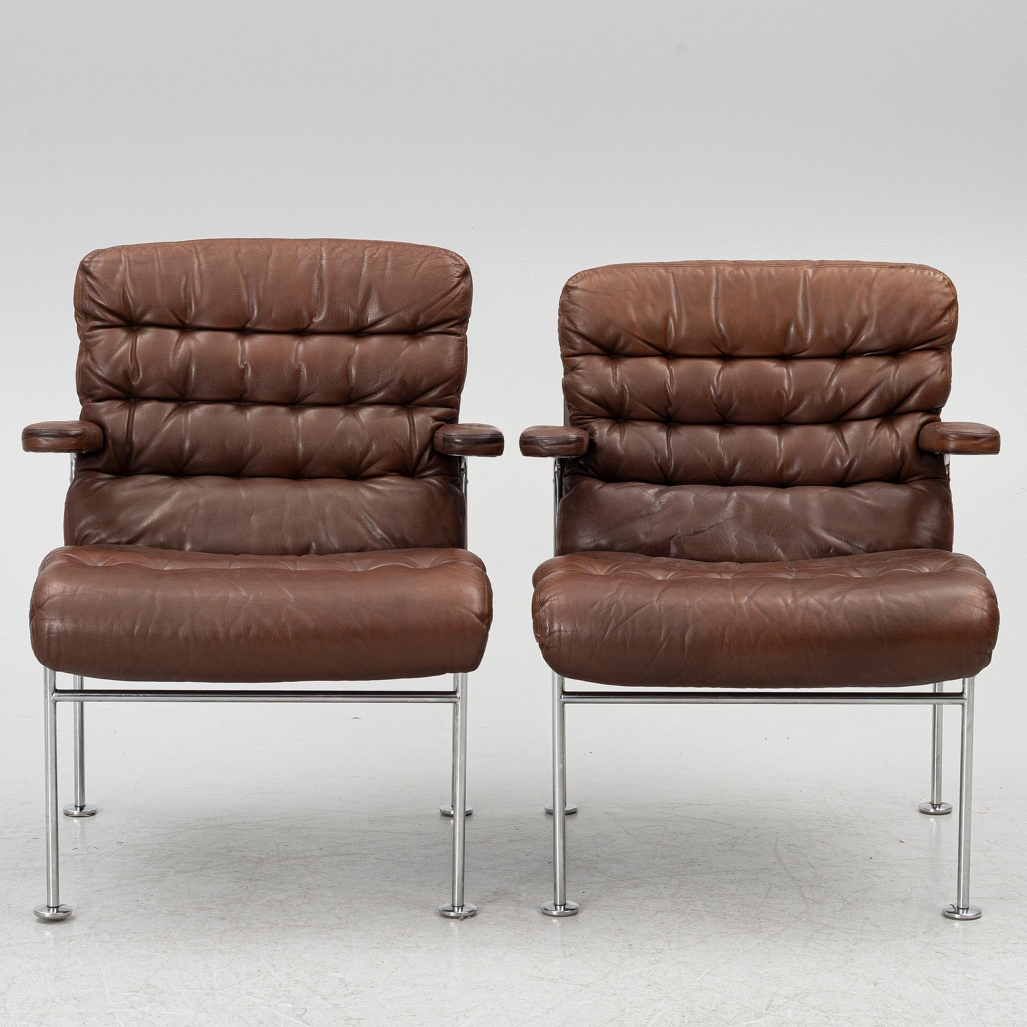 Bruno Mathsson, a pair of 'Birgitta' armchairs, Dux, Sweden,
