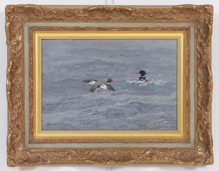 MOSSE STOOPENDAAL, olja på pannå, sign.