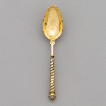 Ignati Sazikov, Serveringssked, förgyllt silver, S:t Petersburg 1860-tal.