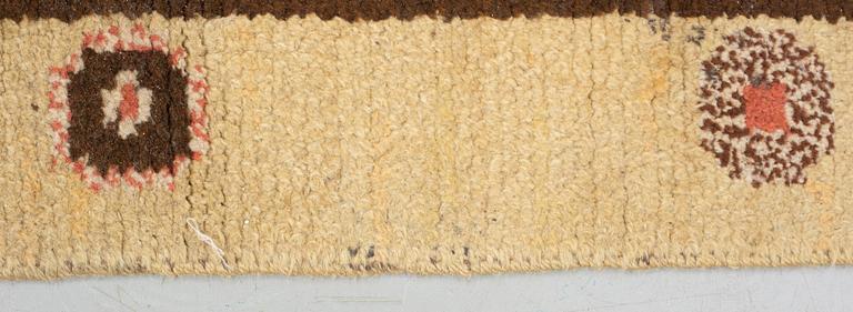 Märta Måås-Fjetterström, a carpet, "Tusenskönan" ("Bellis"), knotted pile, ca 206,5-208,5 x 111-115 cm, signed AB MMF.