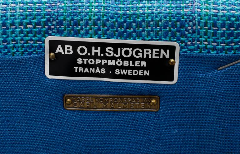 FÅTÖLJ, "Storebror" Carl Malmsten, O.H Sjögren, formgiven 1960.