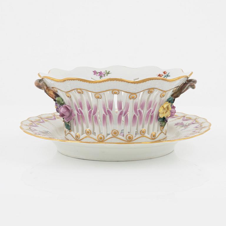 A porcelain bowl with saucer, Royal Copenhagen, Denmark.