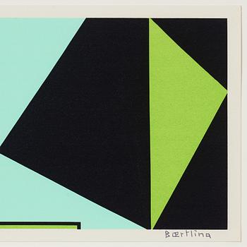 Olle Baertling, silkscreen in colours, 1952-68, signed 3/300.
