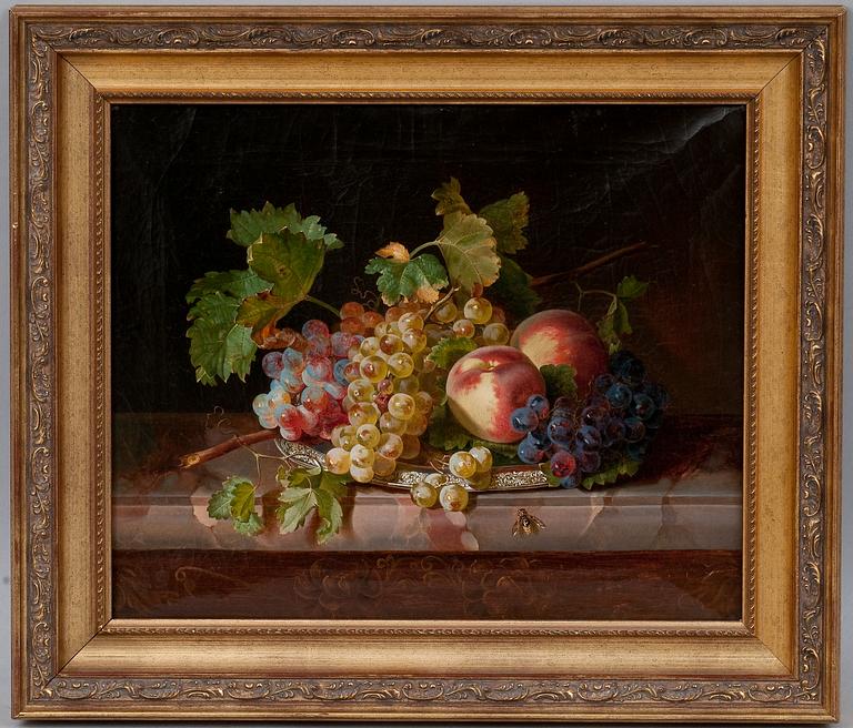 Tillskriven /Attributed /Väitetty Sebastiaen Wegmayr, STILLEBEN MED FRUKT.