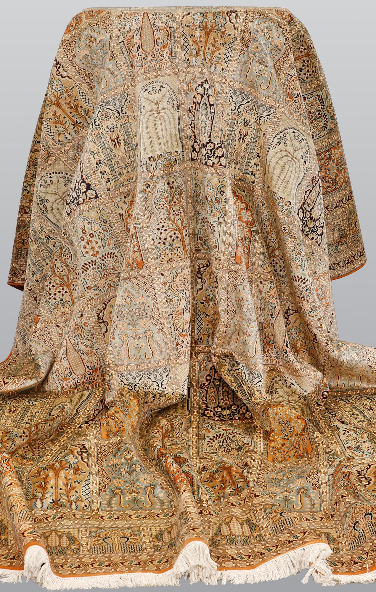 A carpet Silke Kashmir, sk 24X24, ca 372 x 272 cm.