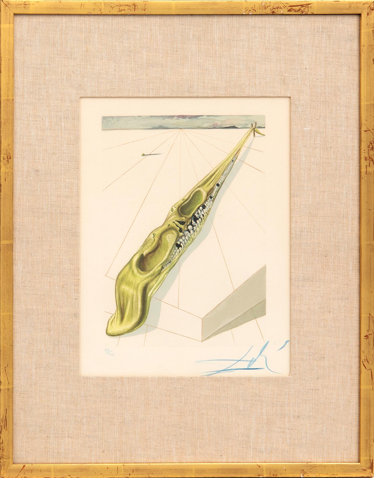 Salvador Dalí,  woodcut signed and numbered 79/150.