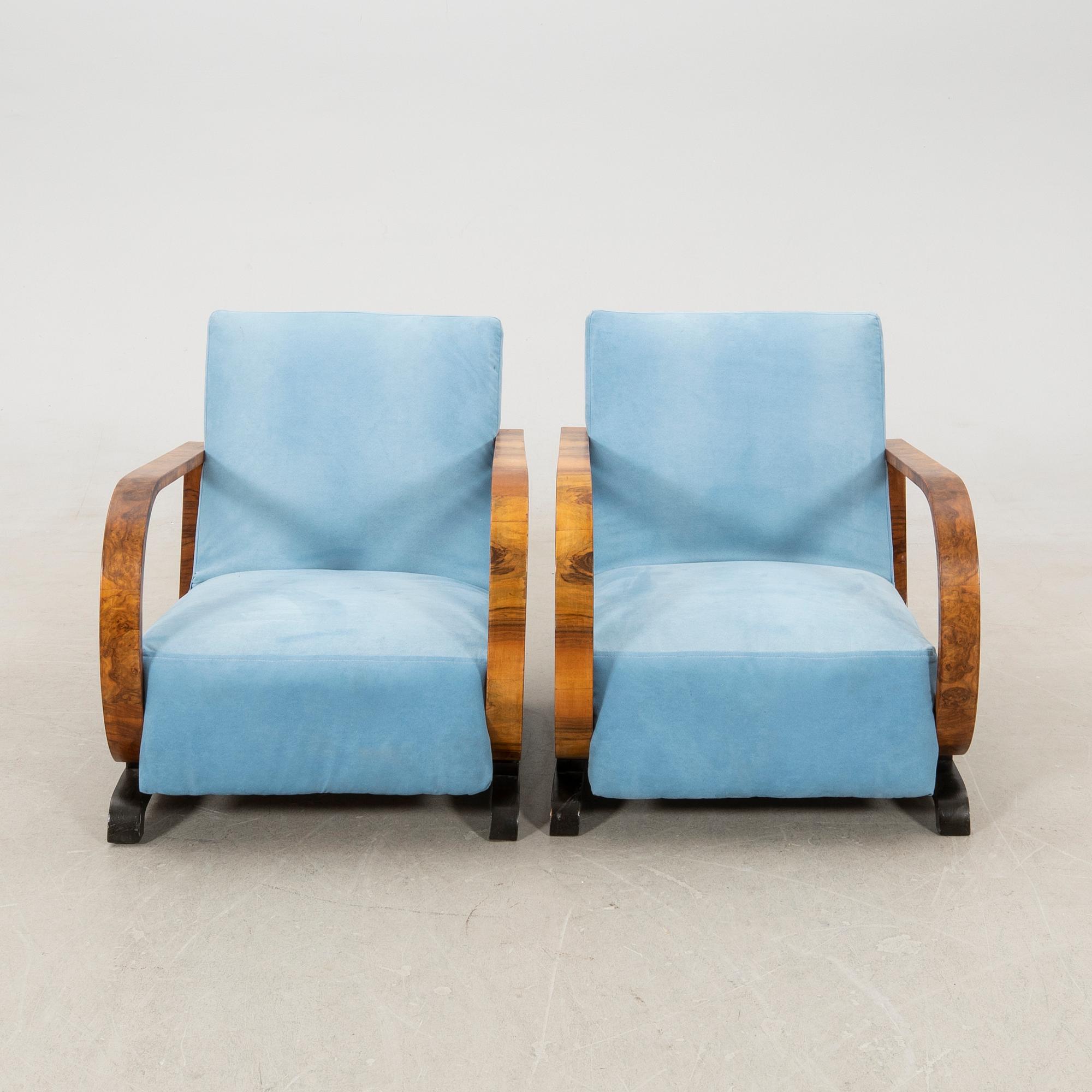 Fåtöljer ett par Art Deco 1900-talets första hälft.