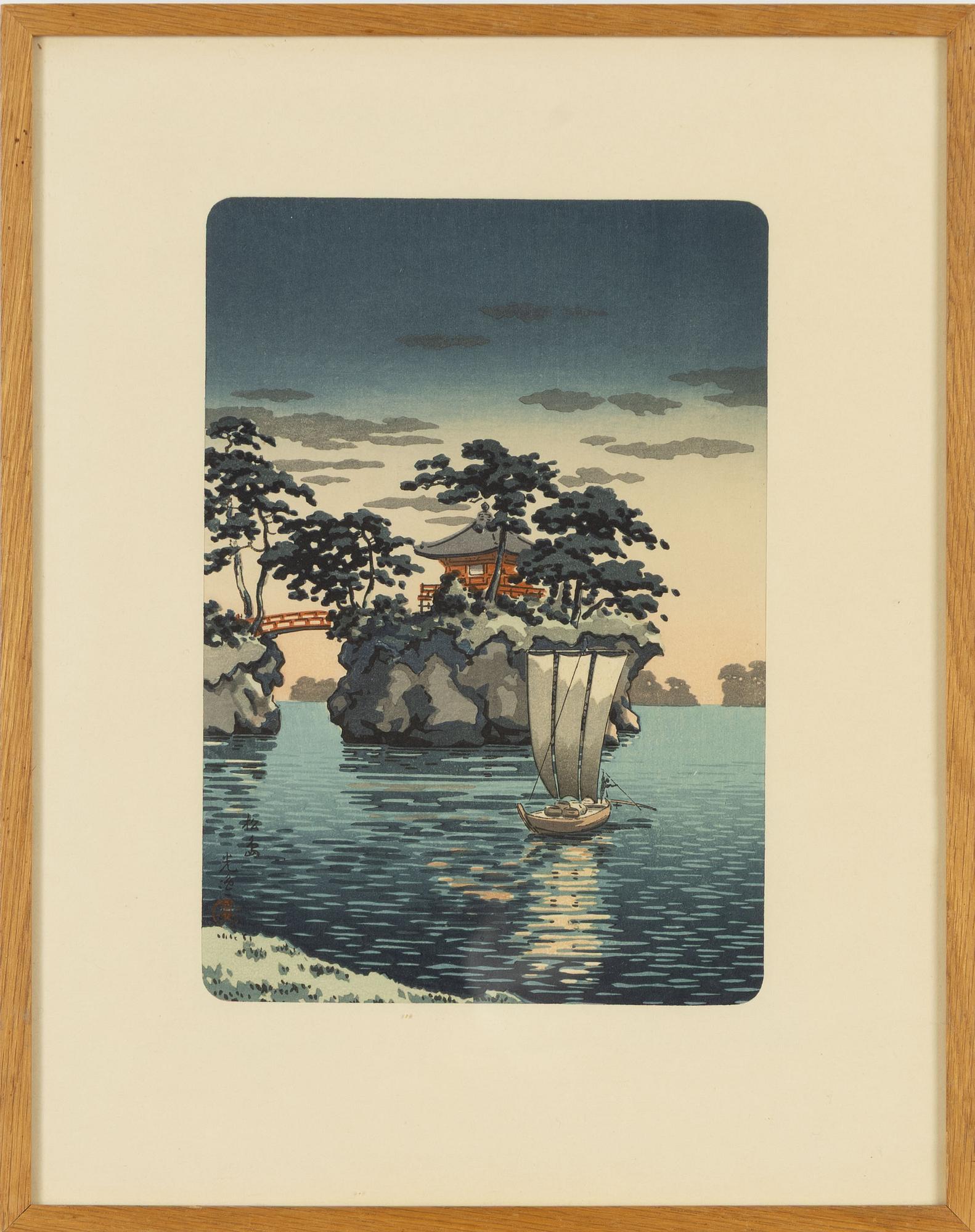 Tsuchiya Koitsu, "Godaido Shrine, Matsushima".