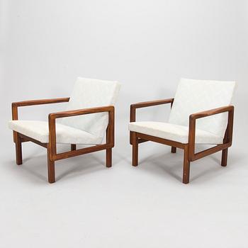 Aulis Leinonen, a pair of 1960s armchairs, model 1416, for Asko.