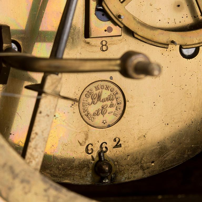 A neo-rococo mantel clock marked S Marti et Cie, France, mid-19th century.