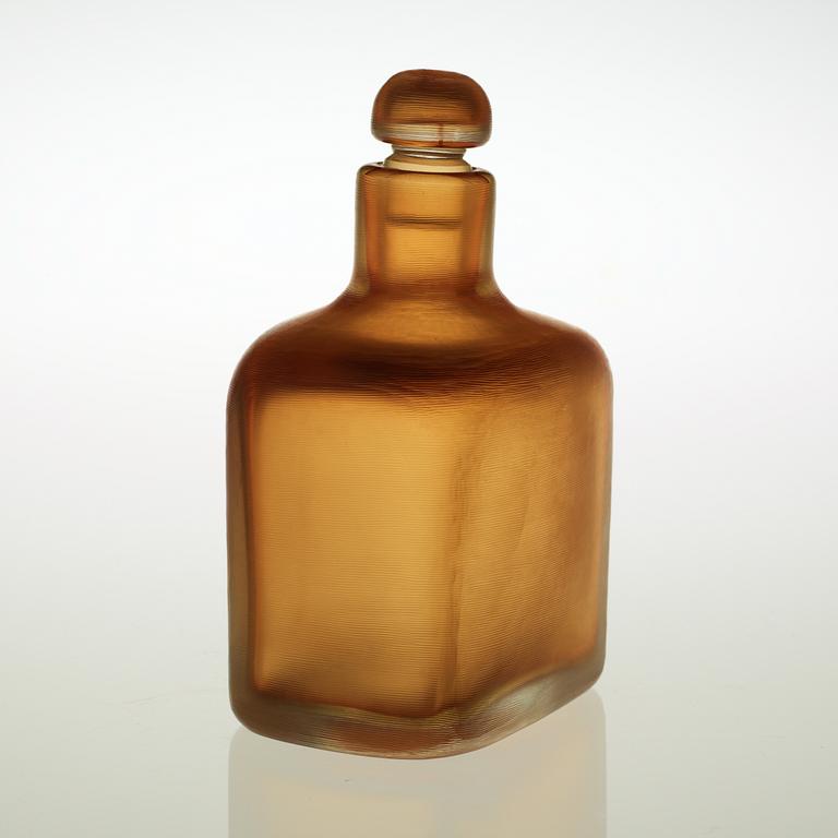 A Paolo Venini glass bottle with stopper, Venini, Murano, Italy 1950´s.