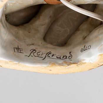A Rörstrand table lamp, signed Nils Emil Lundberg, for Rörstrand.