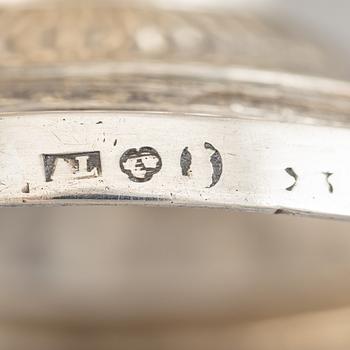 A Swedish empire parcel gilt silver creamer, mark of Anders Lundqvist, Stockholm 1828.