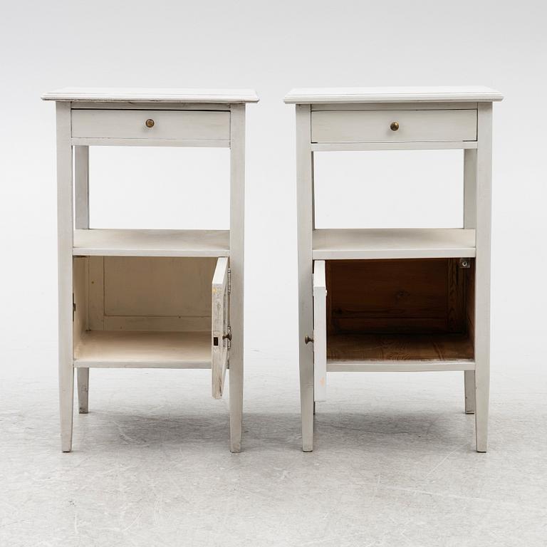 Nightstands, a pair, first half of the 20th century.