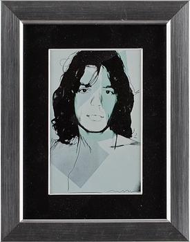 ANDY WARHOL efter, 5 st, färgoffsettryck, ANNOUNCEMENT CARD, Mick Jagger, 1975.