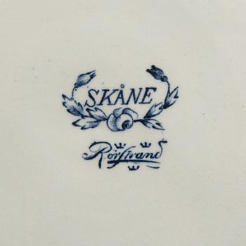 Servisdelar 9 st "Skånska slott" Rörstrand 1900-talets första hälft flintgods.