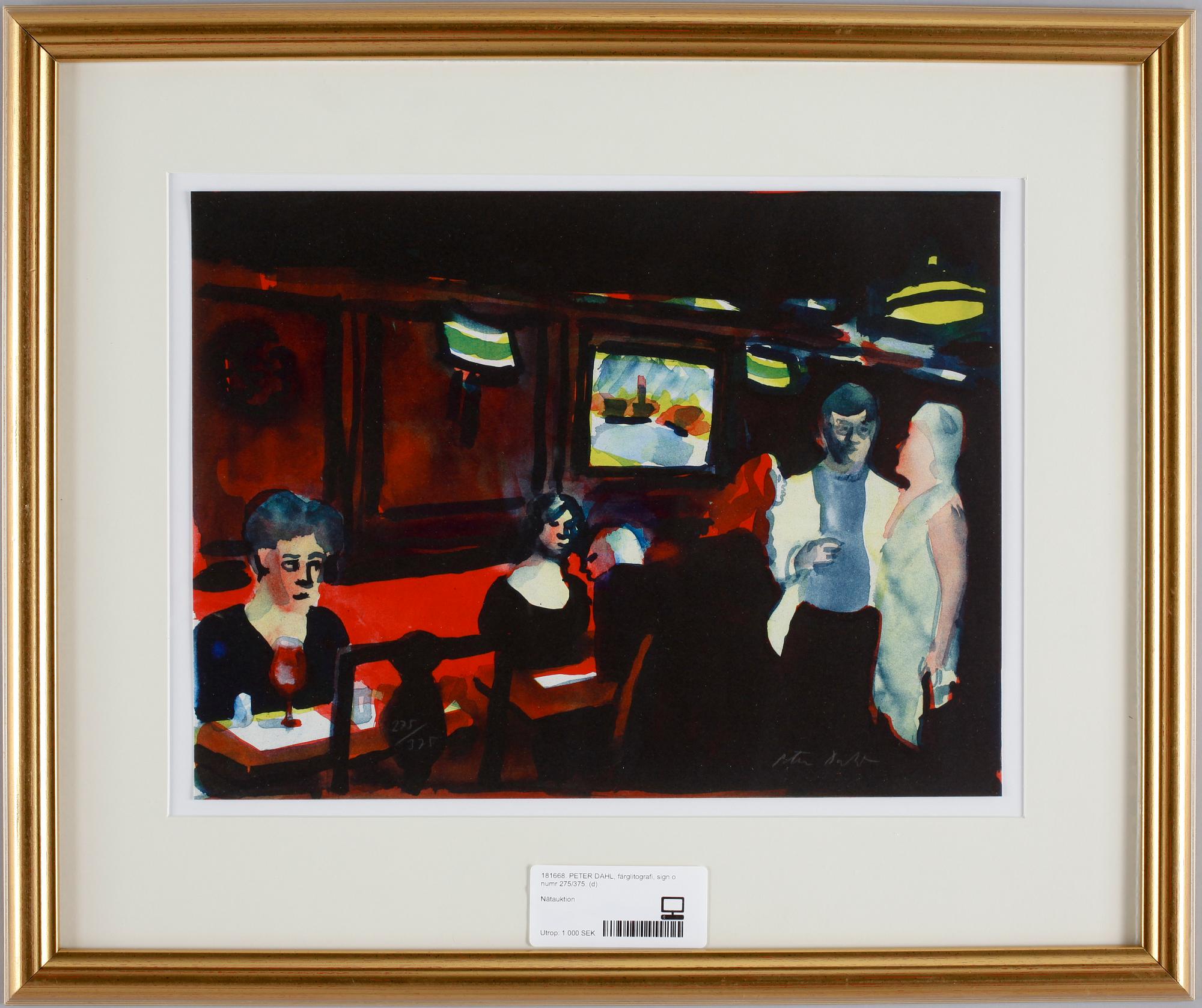 PETER DAHL, färglitografi, sign o numr 275/375.