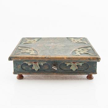 A painted wooden 18th century box.
