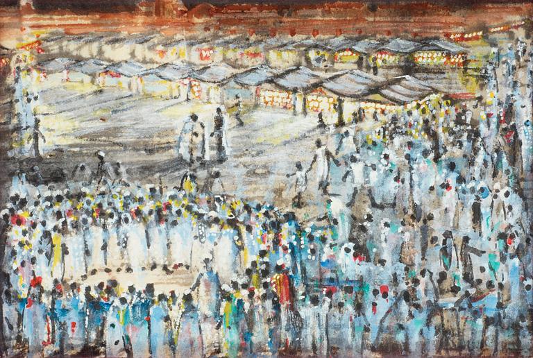 Brion Gysin, Djama Elfna Market, Marrakech, Morocco.