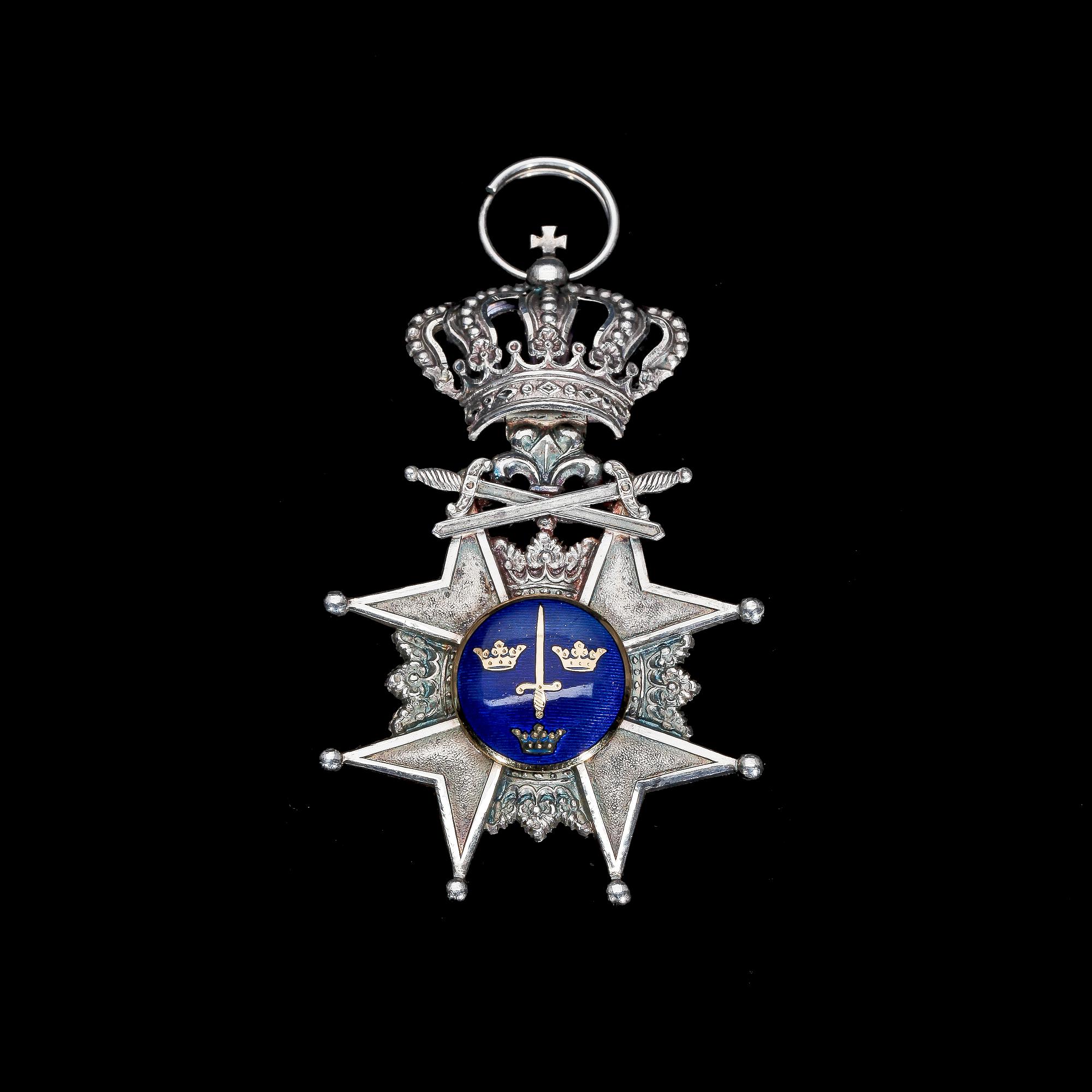 KUNGLIGA SVÄRDSORDEN, "Svärdstecknet", silver, emalj, 1900-tal.
