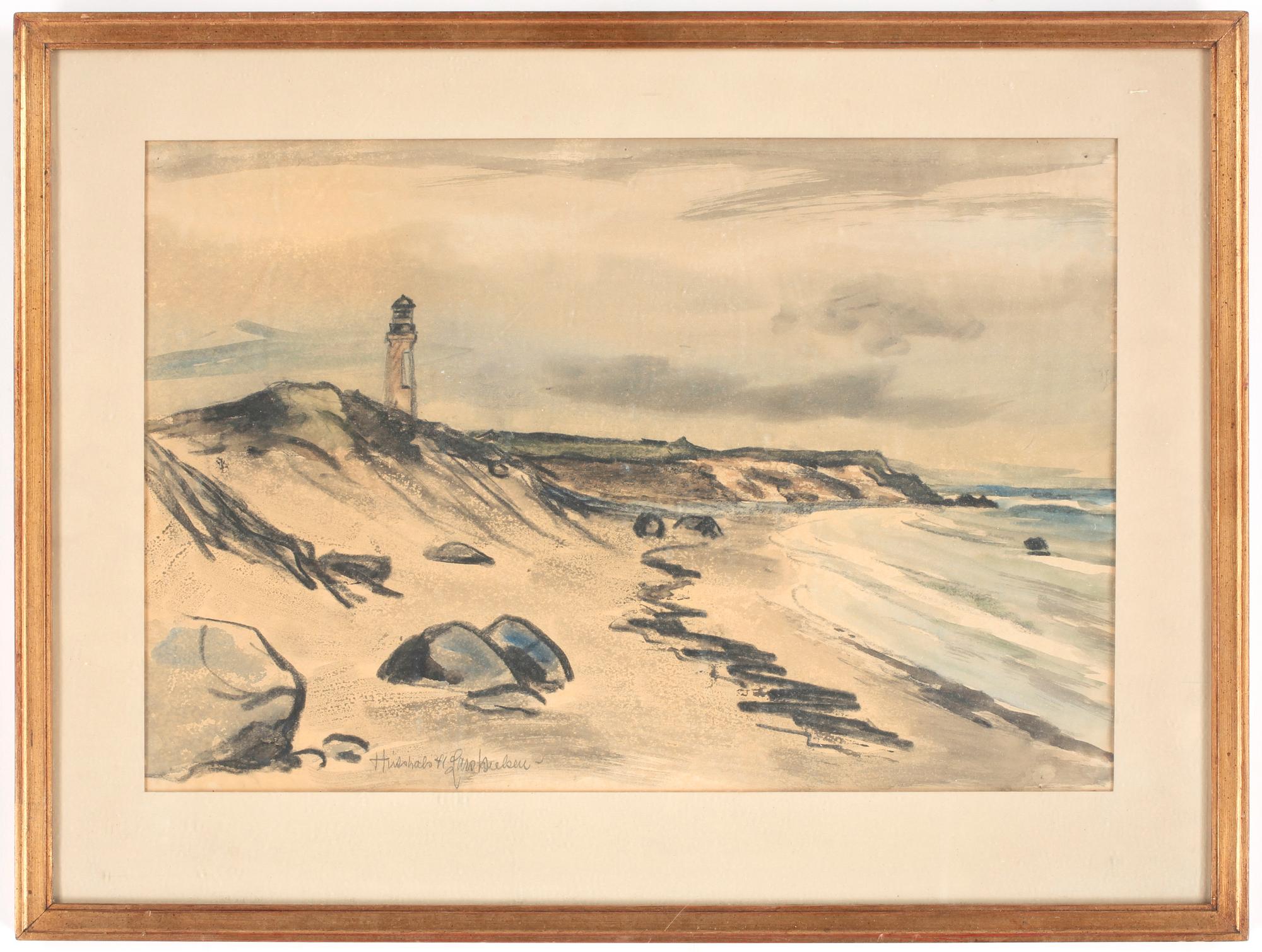 OKÄND KONSTNÄR, blandteknik, otydlig sign och dat 41.