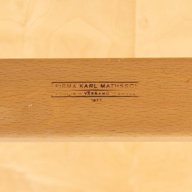 Bruno Mathsson, dagbädd, "Berlin", Firma Karl Mathsson, Värnamo, 1977.