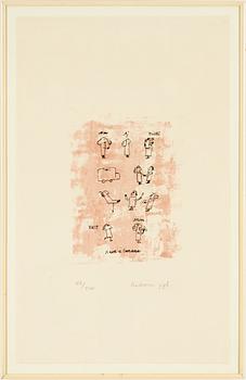 Madeleine Pyk, färglitografier, ett par, "Praktik stängd" och "Have a banana".