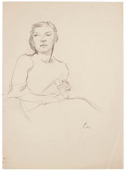 633. Lotte Laserstein, Model seated.